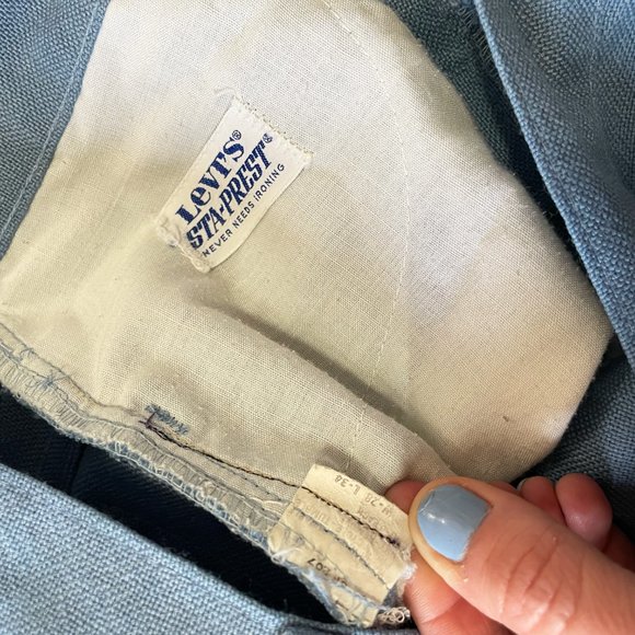 Levi's Vintage 60s / 70s STA-PREST Blue High Rise Pants - Picture 2 of 10
